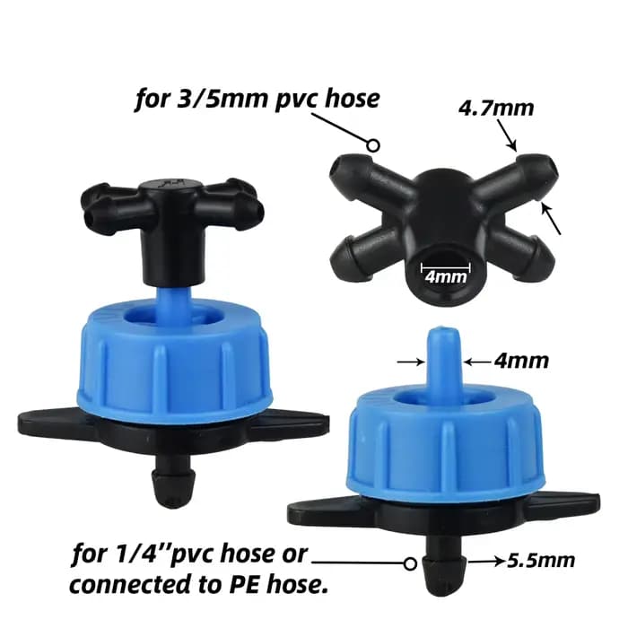 KESLA-Arroseur d'irrigation goutte à goutte de jardin, 1/8 ", 4 voies, connecteur de tuyau d'eau, tu