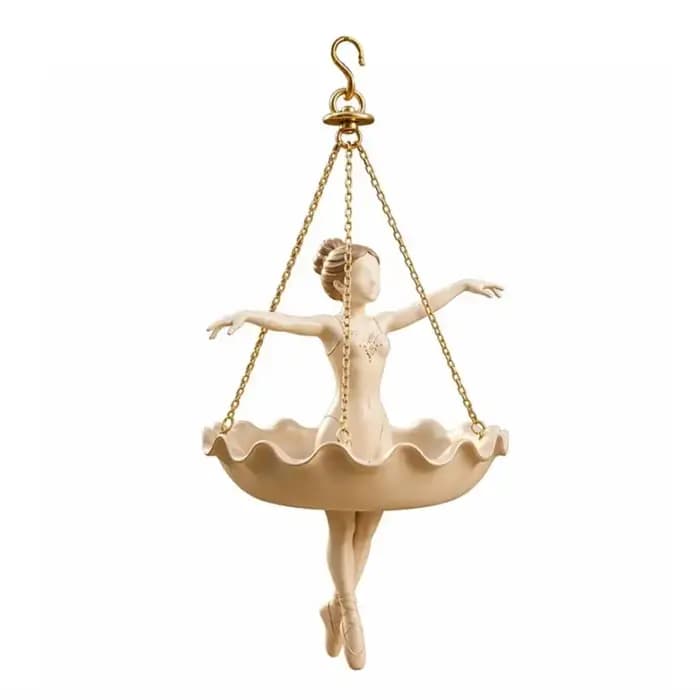 Lot de 3 pots suspendus en résine, motif ballerine élégante et artistique, pour plantes grimpantes et succulentes