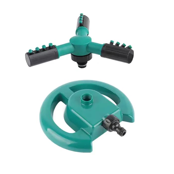 Arroseur de jardin portable à 3 bras, arroseur automatique pour pelouse extérieure
