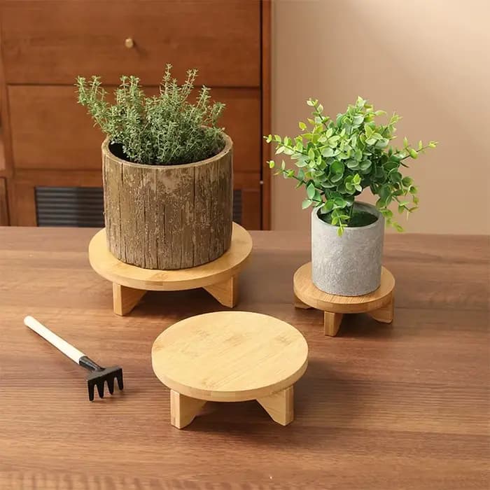Présentoir à Bonsaï en Bois sur Pied, Décoration de Maison, Base de Pot de Fleur, Ornement de Bureau