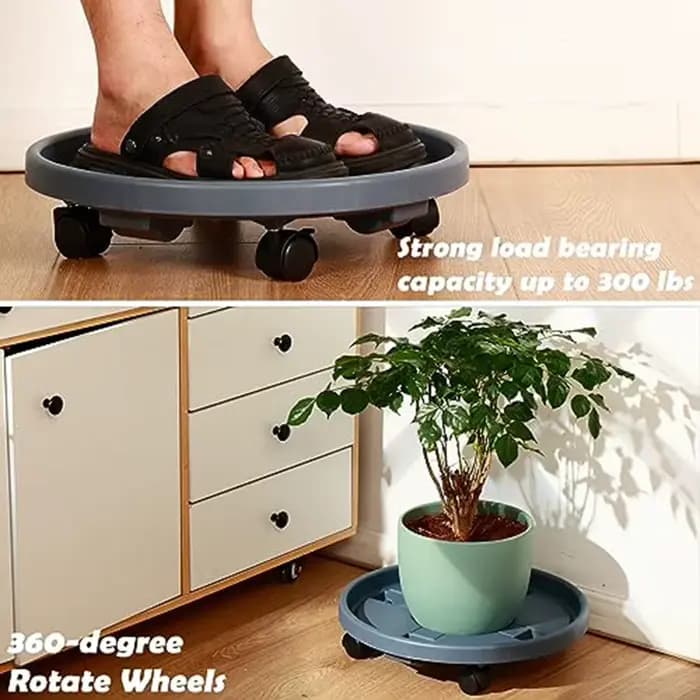 Déménageur de plantes avec roulettes, support de plantes, rouleau universel, base mobile pour pot de