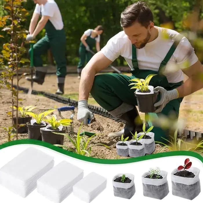 100-1000 pièces sac de pépinière biodégradable sacs de culture de plantes sacs de pépinière en tissu