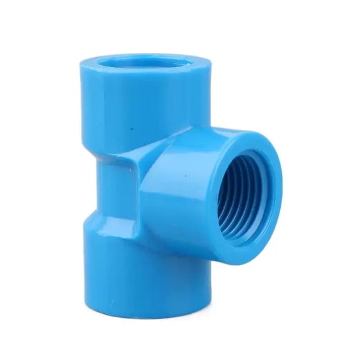 Connecteur à filetage femelle en PVC 1/2 3/4 1 pouce, 20/25/32mm, coude droit, adaptateur à 3 voies