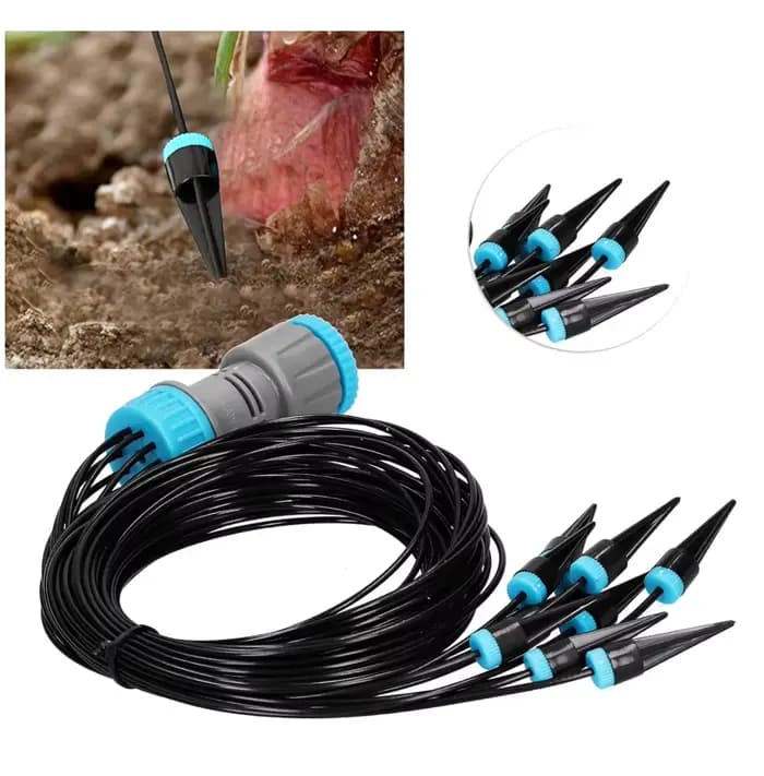 Kit d'irrigation goutte à goutte à 10 têtes, système d'arrosage automatique pour jardin, goutteur de