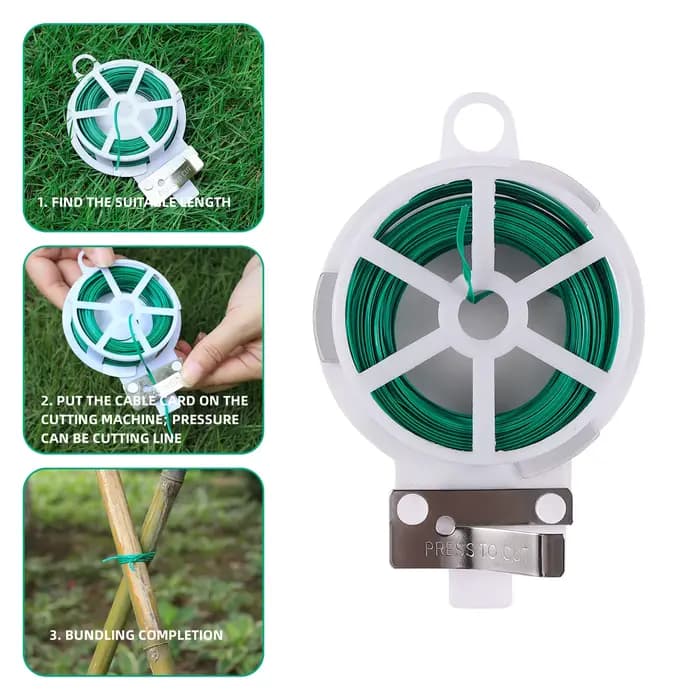 20/30/50/100M jardinage plante torsion ligne de liaison Flexible bricolage fil de reliure plante gri