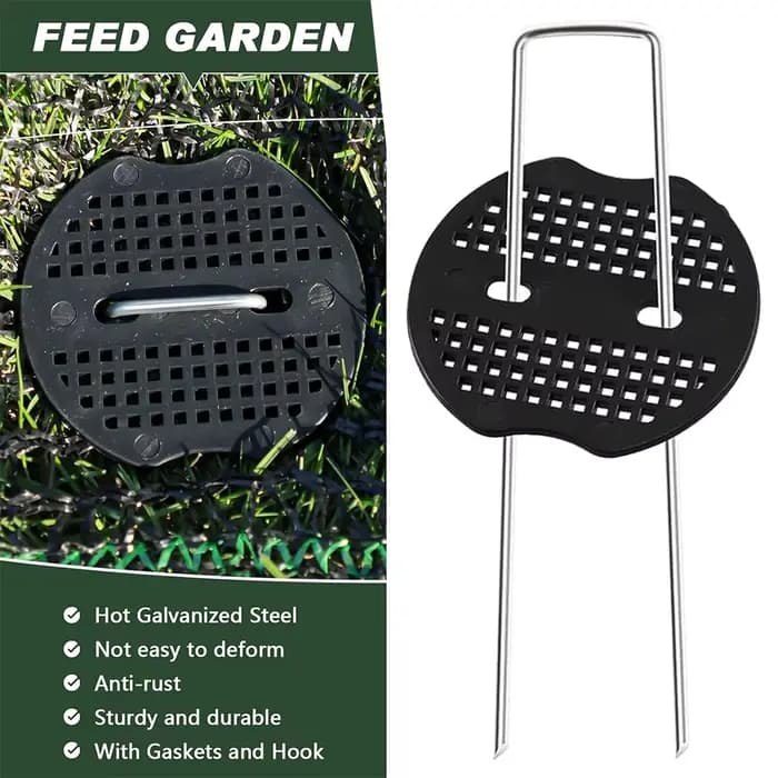 Piquets de jardin en U robustes, galvanisés, pour clôtures, tubes, gazon et aménagements paysagers,