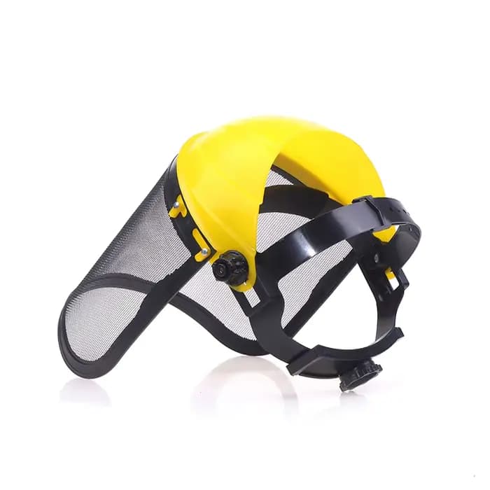 Casque de sécurité pour débroussailleuse avec masque de protection intégral en maille pour la forêt