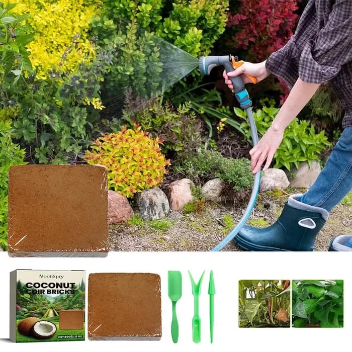 Brique de fibres de coco - Substrat de terreau organique