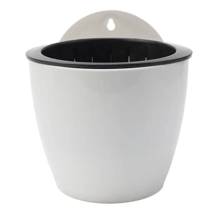 Pot de fleur mural en plastique absorbant l'eau automatique