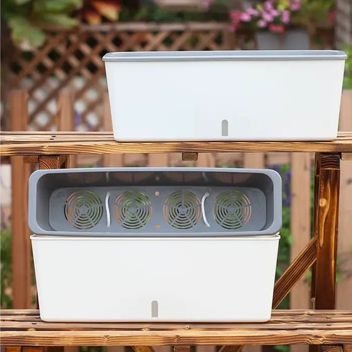 Pots de jardinière à arrosage automatique avec indicateur de niveau d'eau pratique