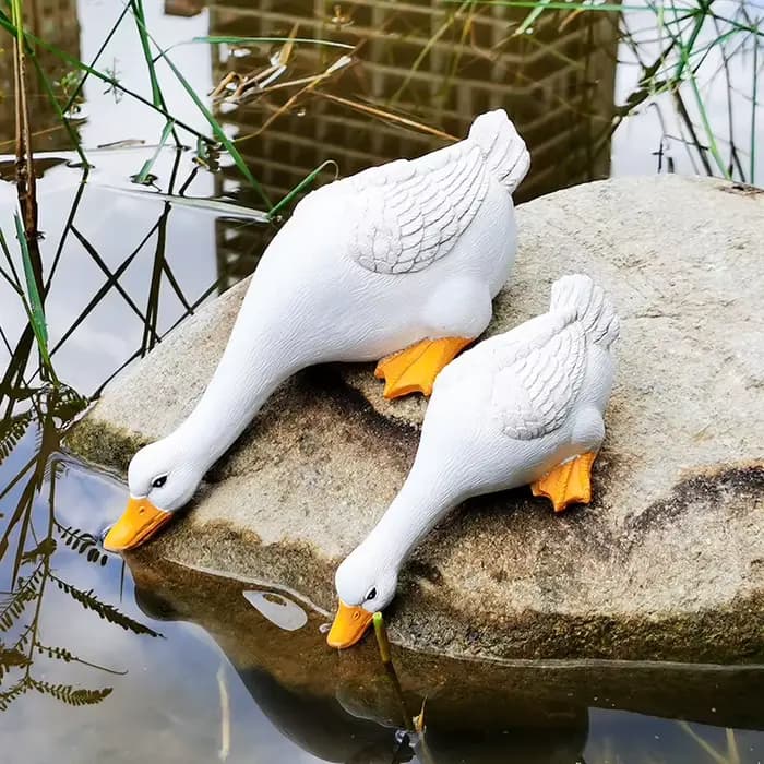 Statues de canard, ornement de paysage, modèle de Simulation d'animaux de ferme, jouet, poulet, cana