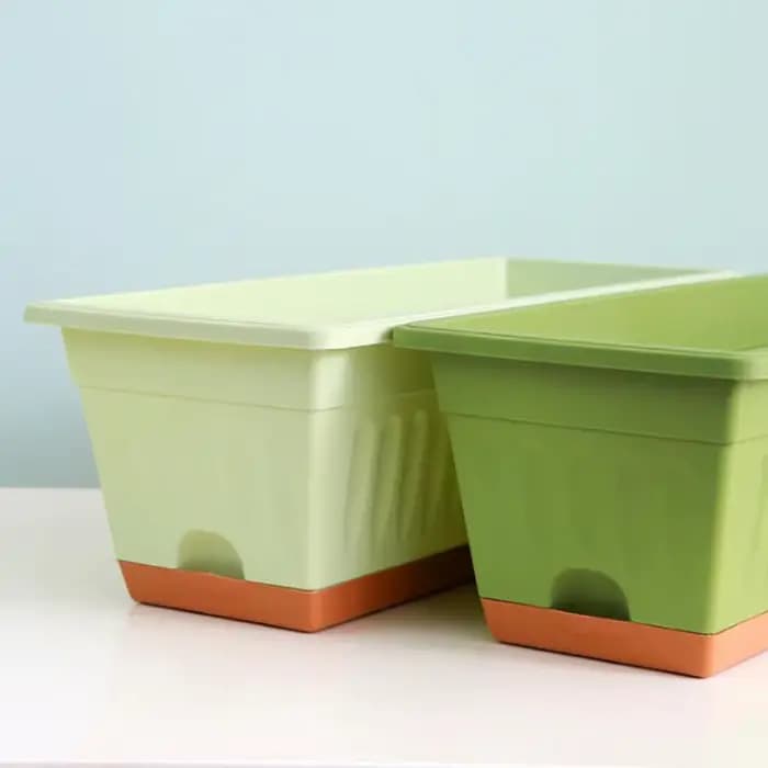 【xxx】1 pot de fleurs rectangulaire en plastique pour plantes d'intérieur et d'extérieur