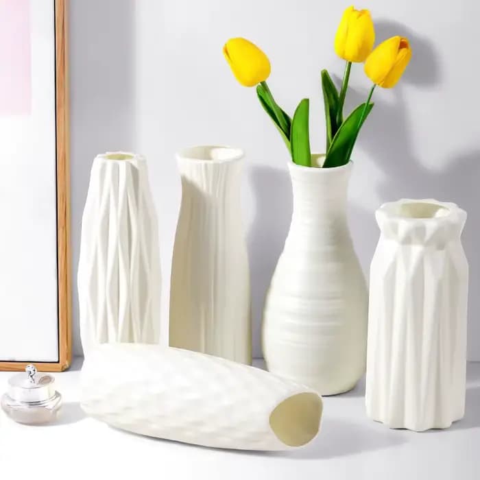 Vase en plastique Imitation céramique Pots de fleurs mariage maison extérieure Table de jardin bricolage cadeau bonsaï Festival fête cour décoration