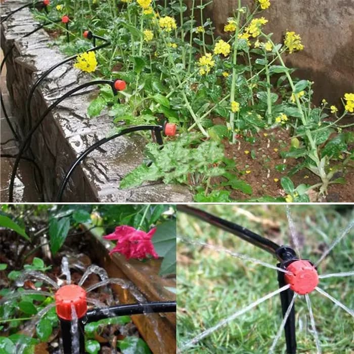 Goutteur réglable pour tuyau d'irrigation de jardin, arroseur d'arrosage, émetteur, serre de cour, 4