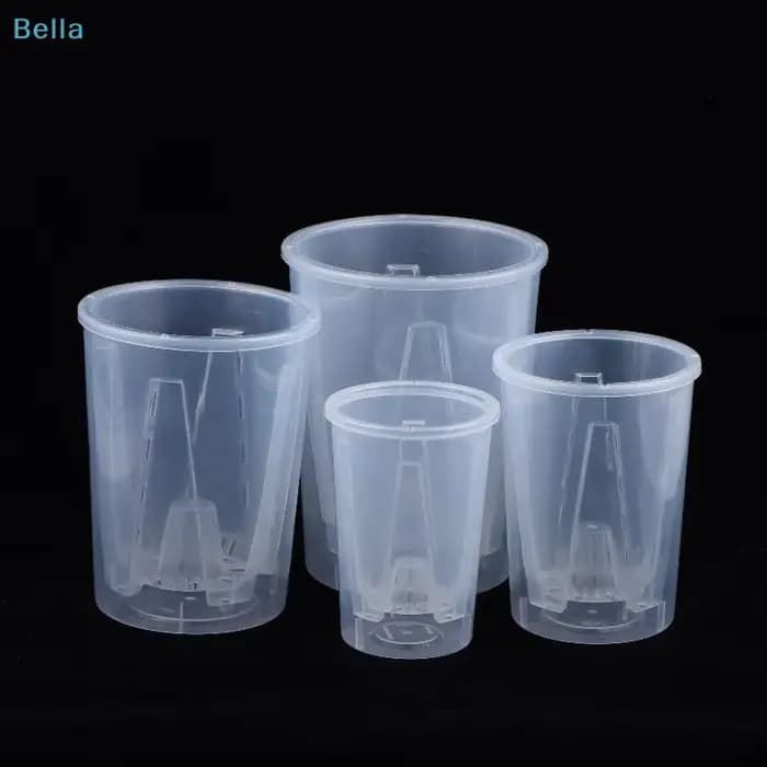 ♩ Pots à orchidées en plastique transparent avec trous