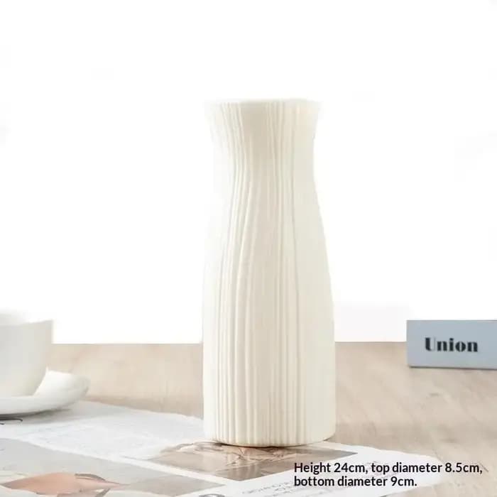 Vase en plastique pour fleurs séchées avec pot