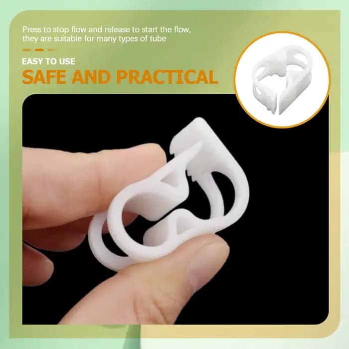 Collier de serrage en plastique Robert pour tuyau, contrôle de débit, arrêt d'eau, réglable, médical
