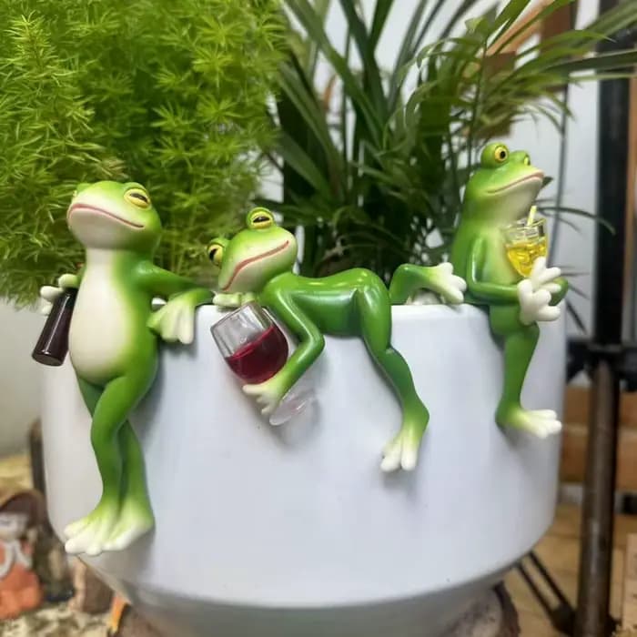 Nouveau pot de fleurs créatif et amusant en forme de grenouille