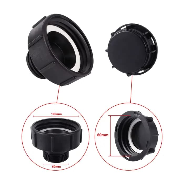 Connecteur IBC Grossier S100 à S60, Équipement d'Arrosage de Jardin, Adaptateur Fourre-Tout d'Eau Pr