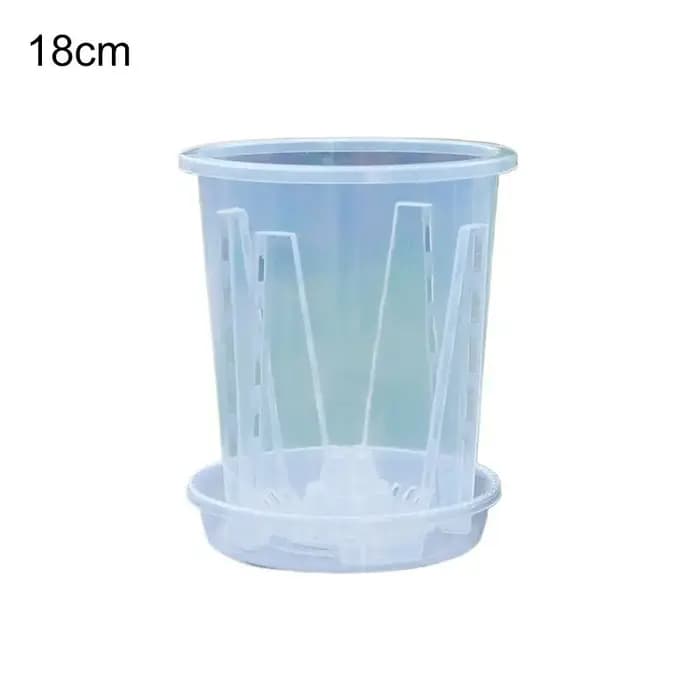 Pot de fleurs transparent en plastique pour le contrôle des racines