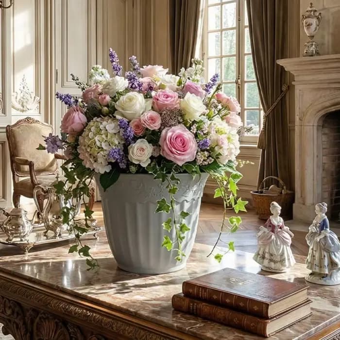 Pot de fleurs en plastique de 8 pouces avec trous de drainage, pot de fleurs européen pour balcons, jardins, plantes d'intérieur, plantation en jardin