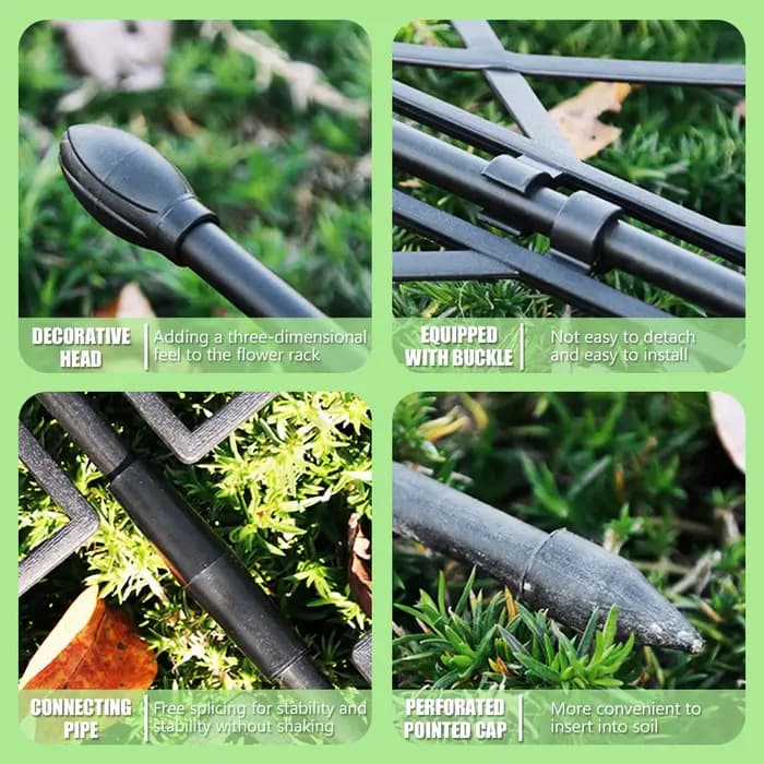 Cadre en treillis pour plantes de jardin, piquets de support pour plantes grimpantes, extérieur, mul