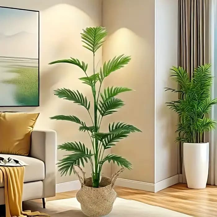 Grande plante de palmier artificielle 15 feuilles - Choix parfait pour la décoration de la maison et du bureau