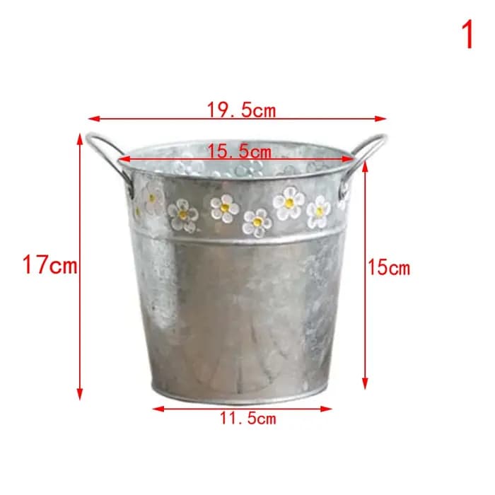 Pot de fleur en fer vintage