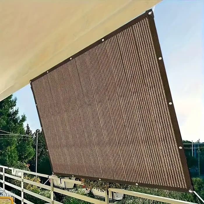 Auvent de protection UV marron durable – Filet pare-soleil extérieur – Plusieurs tailles disponibles
