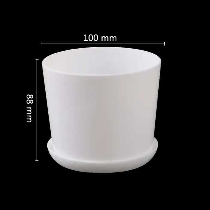 Pot de fleurs simple polygonal blanc pour la maison