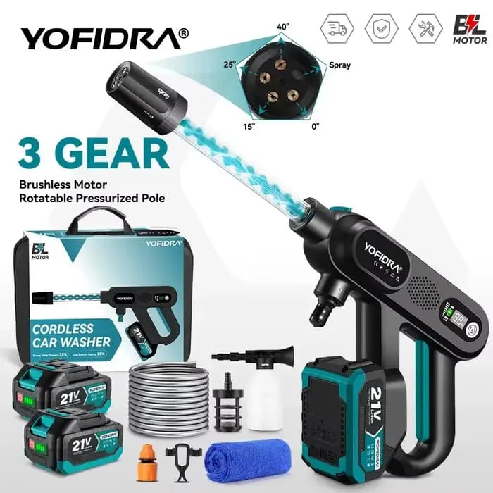 Pistolet de lavage haute pression sans fil YOFIDRA 220 bars