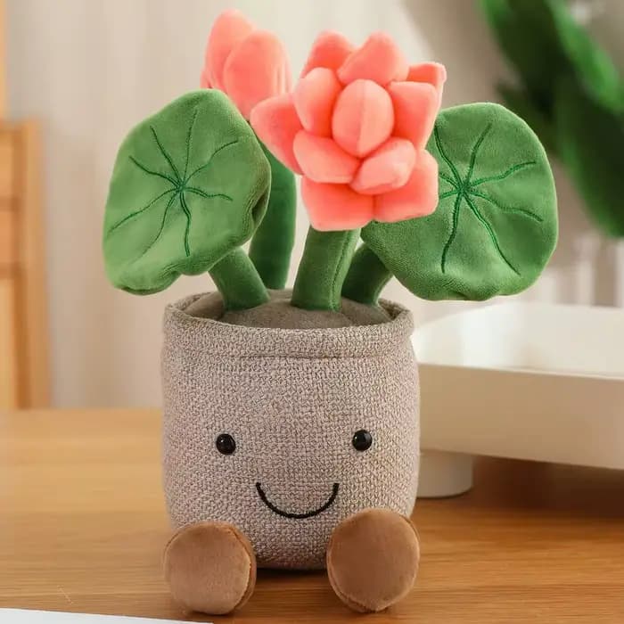 Potdemiel dernière plante en pot de lotus rempli peluche figurine poupée dessin animé mignon oreille