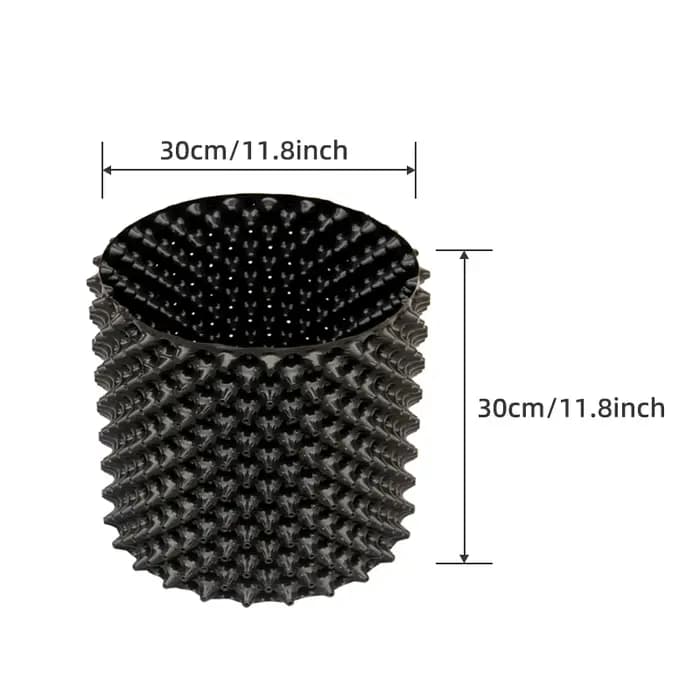 12 pots de pépinière à élagage aérien avec plateaux, pour le contrôle des racines des semis, des lég