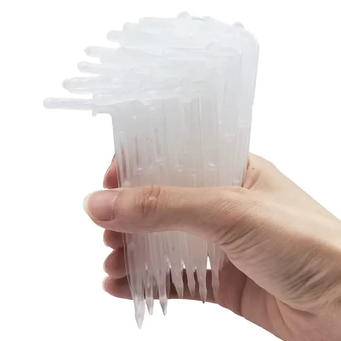 Goutteur de tuyau à courbure transparente, 25x flèche 1/4 en effet, 4/7mm, émetteur de goutte à gout