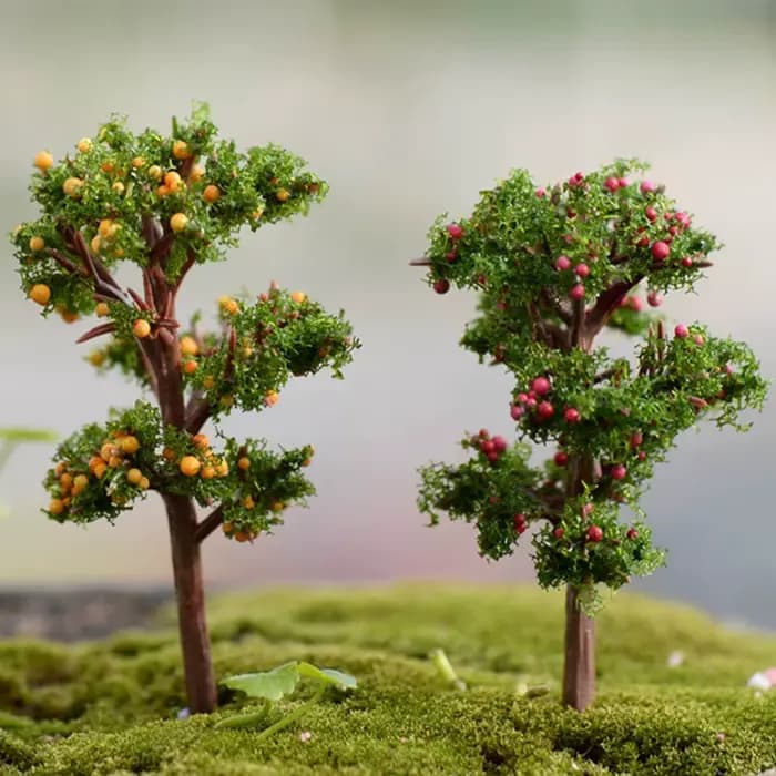 Mini ornements de jardin en résine, 1 pièce, Figurine d'arbre Miniature, Pot de plante artisanal, fourniture de décoration de jardin féerique