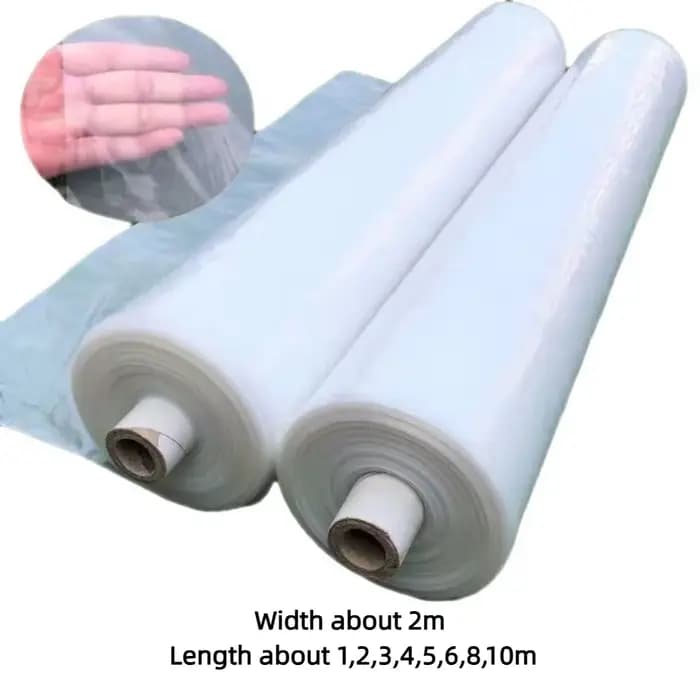 Film plastique transparent pour serre, tunnel polyvalent, film transparent anti-poussière en PE, couverture pour serre de culture, accessoires de jardin