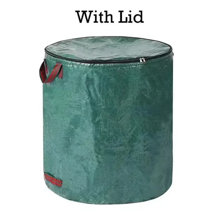 Sac de Jardin Pliable avec Couvercle pour Déchets
