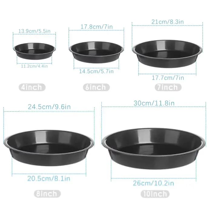 Soucoupe pour plantes rondes en plastique, 2 pièces, 4/6/7/8/10 pouces, plateaux pour pots de fleurs