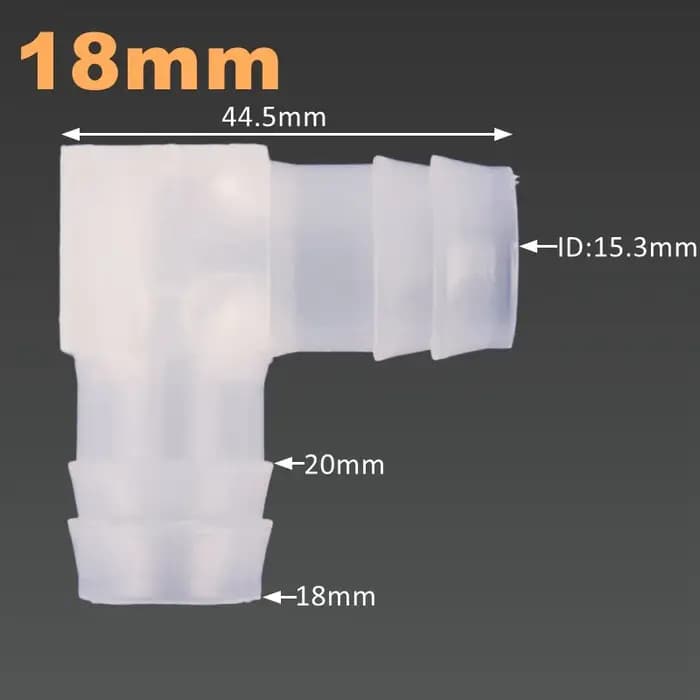 Connecteur Coudé PP pour Pompe à Air d'Aquarium