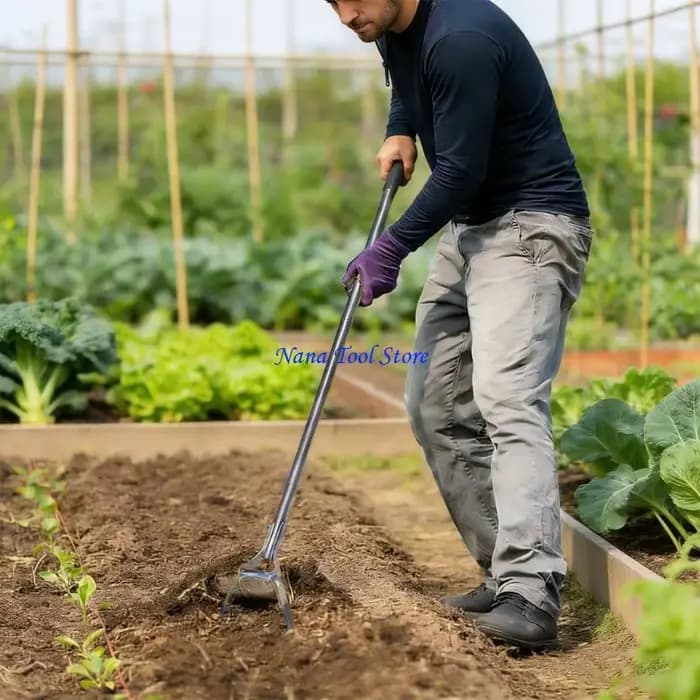 Houe à bord creux, outil jardinage à fonctions multiples 31GJ