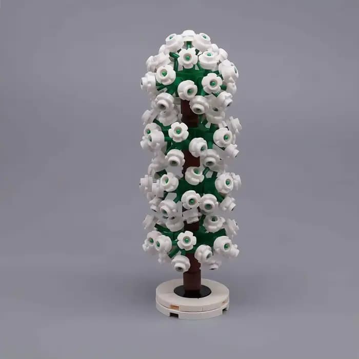 MOC – plantes vertes urbaines, hortensia et arbre arc-en-ciel, décoration de jardin de mariage, blocs de construction DIY pour enfants, jouets cadeau