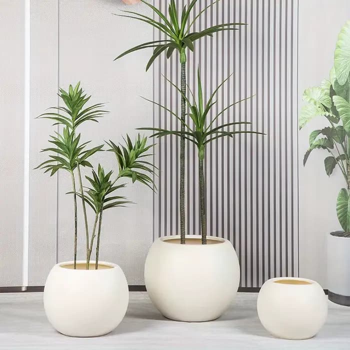 Pots de fleurs ronds pour l'intérieur et l'extérieur