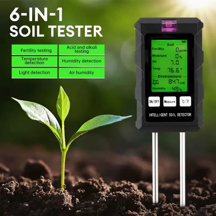 Testeur de sol numérique 6 en 1