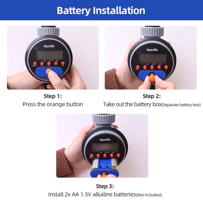 Minuterie électronique d'arrosage à affichage LCD automatique, robinet à bille, minuterie d'eau pour