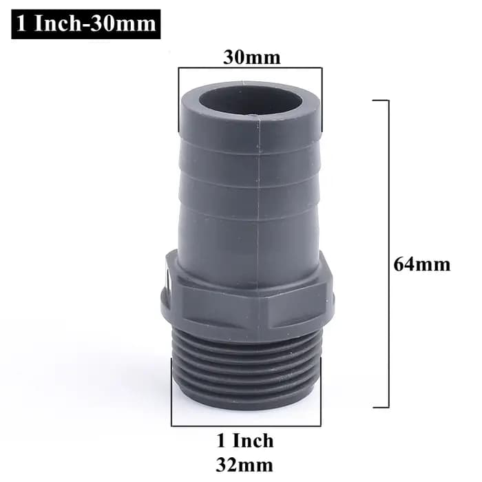 1/5 pièces 1/2 "3/4" 1 "filetage mâle à 8-16mm connecteurs pagode connecteur de tuyau d'arrosage de jardin Joint de file
