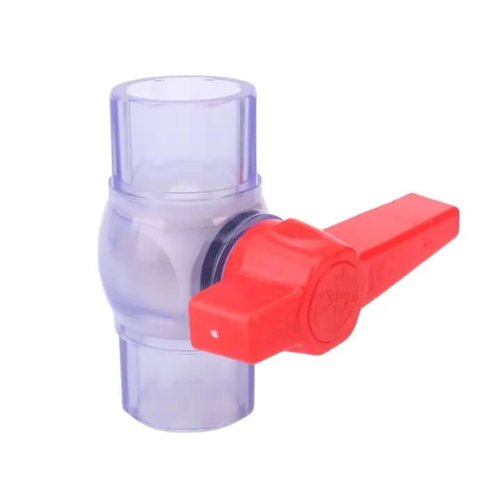 Robinet à tournant sphérique pour tuyau UPVC bleu translucide, 20 ~ 63mm, pour l'irrigation du jardi