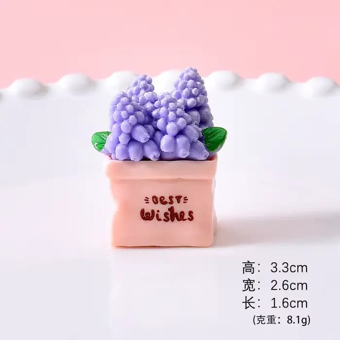 Mini Pot de fleur plante tournesol Rose résine bricolage bureau voiture petites Miniatures ornements crème colle accessoires décoration décor