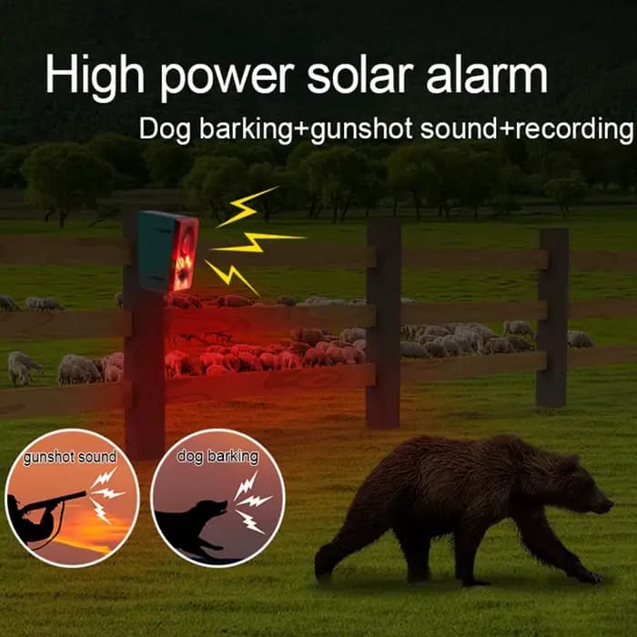 Répulsif à capteur de mouvement solaire pour animaux, induction infrarouge, anti-sanglier, conduite