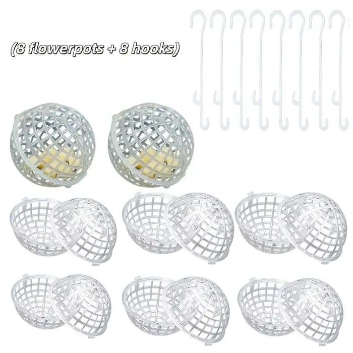 Ensemble de pots à fleurs en plastique à fixer au mur - spécialement conçus pour les orchidées succulentes et adaptés à la suspension comme pot de plante verte