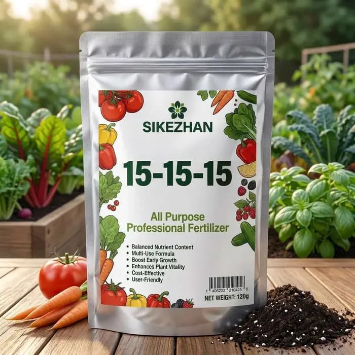 Engrais granulé NPK 15-15-15 équilibré et riche en nutriments pour légumes, fleurs et arbustes – Opt